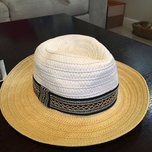 BCBGeneration Fedora Straw Hat with Ribbon